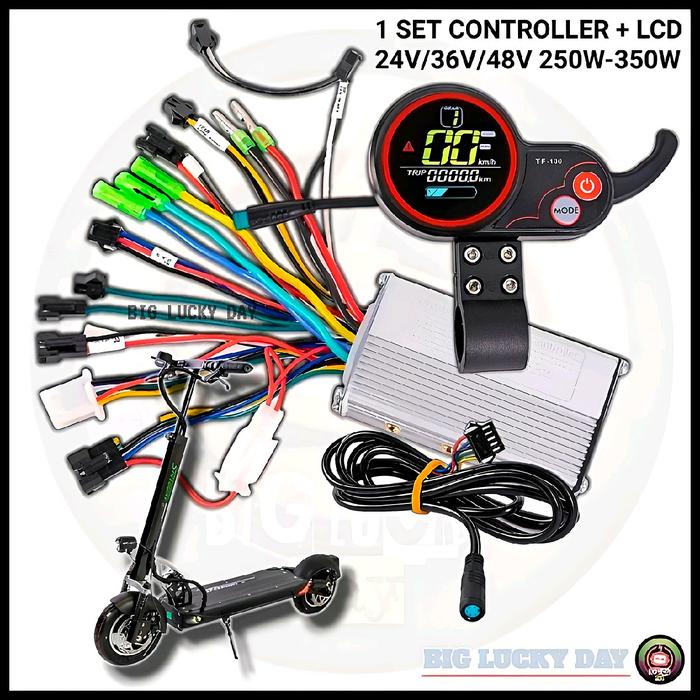 1 SET CONTROLLER + LCD TF-100 24V/36V/48V 250W-350W SCOOTER LISTRIK SEPEDA LISTRIK KONTROLER +