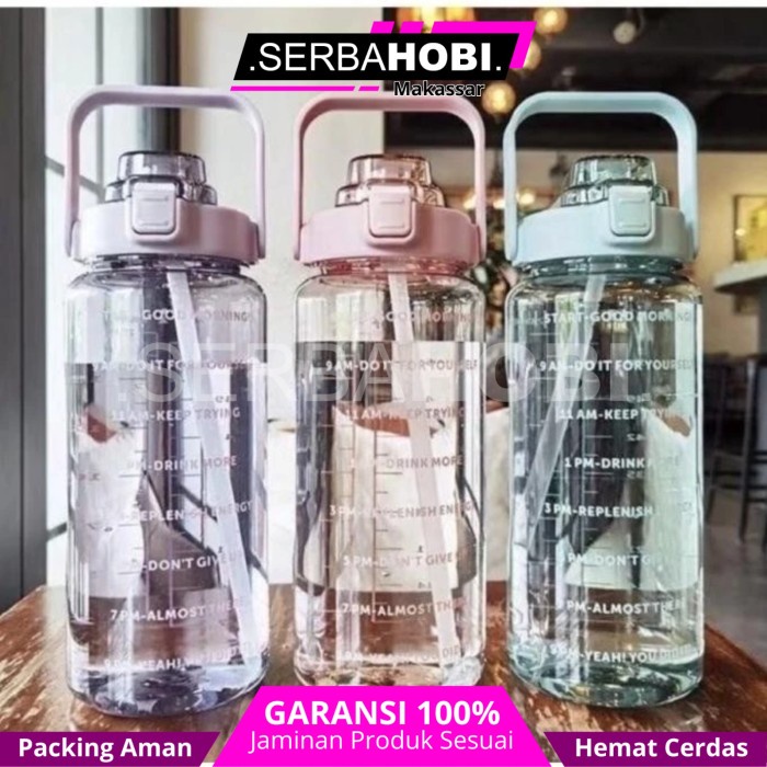 Botol Minum Viral / Botol Beranak 3 In 1 / Botol Motivasi Viral 3 in 1