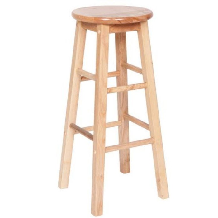 TERLARIS! Kursi Kayu Cafe bulat tinggi 70cm / Kursi bar
