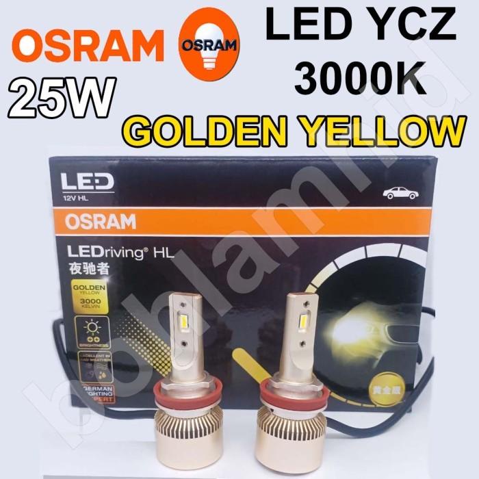 Ready T-LED OSRAM YCZ H11 H16 H8 Golden Yellow 3000K 25W Kuning Lampu Mobil