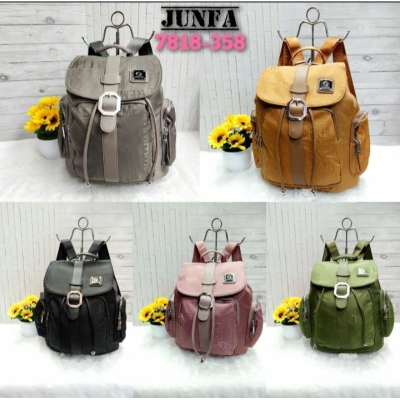 TAS RANSEL JUNFA 7818 BAHAN PARASUT IMPORT -KwalitasGan