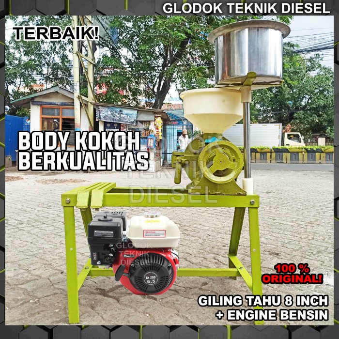 PROMO Mesin Gilingan Tahu 8 Inch + Engine Penggiling Giling Kedelai Tahu 8"