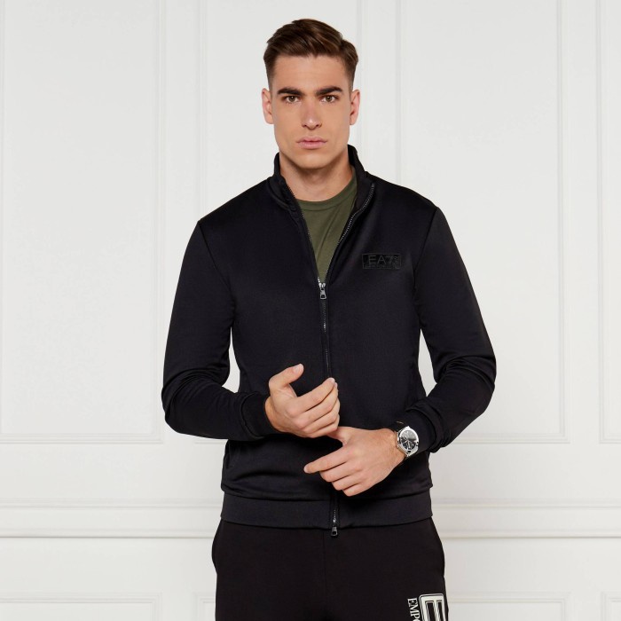 Jacket Pria Tracktop Armani Emporio Ea7 Black Original Authentic Terbaru