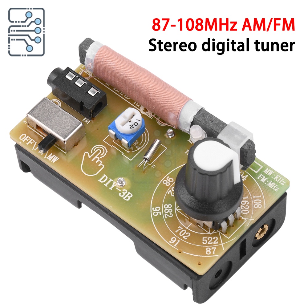 Radio 87-108Mhz Am/Fm Medium Wave Fm 2-Band Stereo Digital Tuning Headphone Radio Kit Diy Production