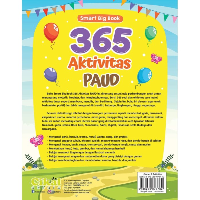 Promo Terbatas Buku Aktivitas Anak - Smart Big Book 365 : Aktivitas Paud - Fitri Nurul Aulia - Cikal