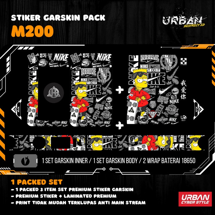 Urb Style - Sticker / Stiker Garskin M200 Set By Urban District Id Ready