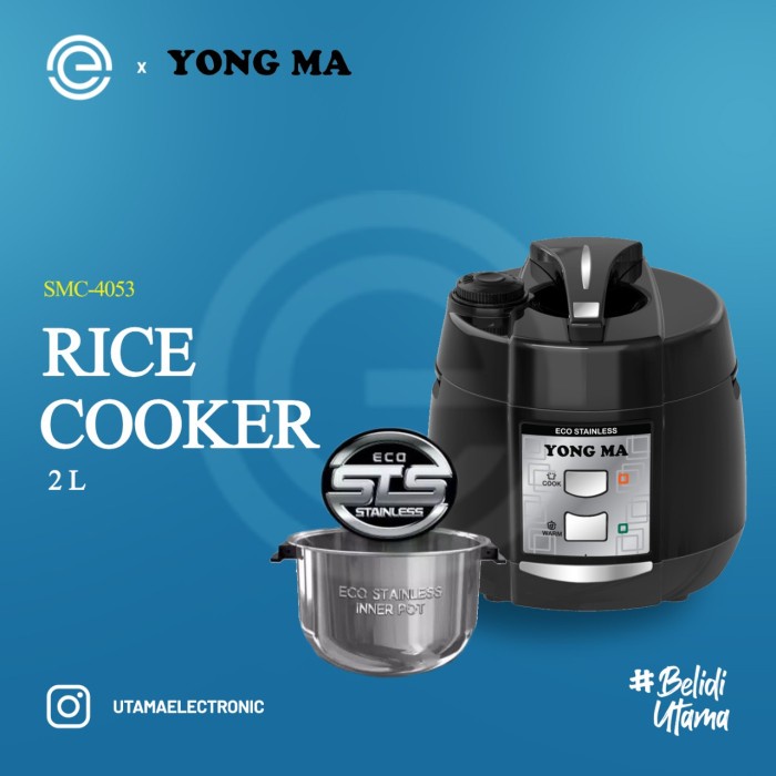 Ready- YONGMA Magic Com Stainless 2 Liter - SMC4053