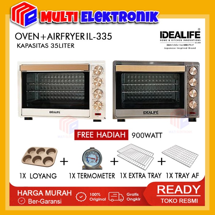 Ready- IDEALIFE Oven Listrik Low Watt Kapasitas 35 Liter IL-335