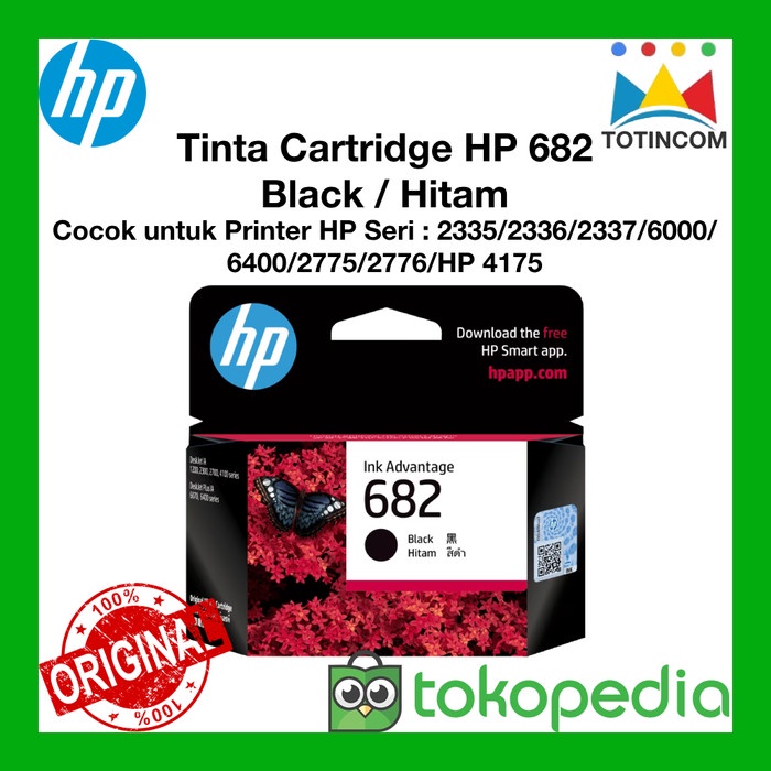 Ready Catridge hp 682 Black Tinta Printer Hp 2336