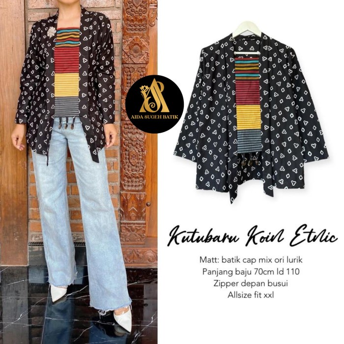 Kebaya Kutubaru Koin Cinde Kombinasi Lurik Kebaya Wisuda Hijab Kebaya Kondangan Kebaya Jawa Terbaru