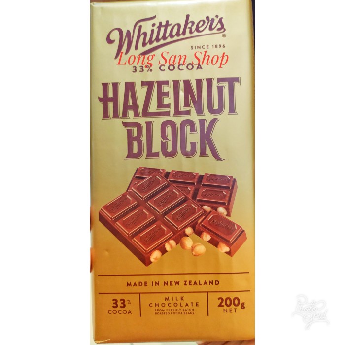 

BARANG TERLARIS PROMO !! Whittaker's Hazelnut Block Chocolate Bar Coklat Impor