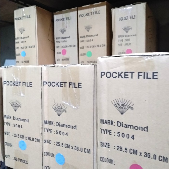 

BARANG TERLARIS Map Diamond Pocket file 5004 isi 50 biru, kuning , merah , hijau