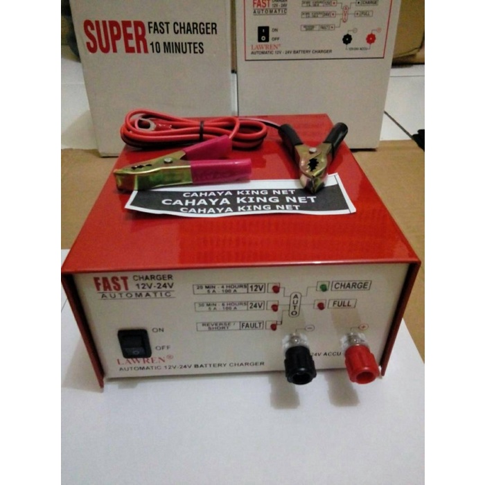 Fast Charger Aki /Accu 12V 24V Full Automatic Top