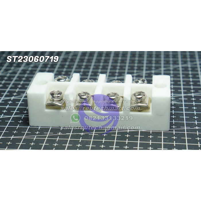 Terminal Keramik 4 Pole Terminal Block Keramik 4P