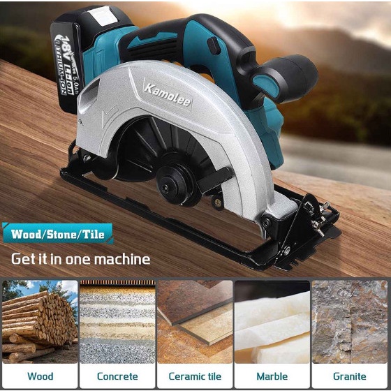 TOP KAMOLEE CORDLESS CIRCULAR SAW GERGAJI BUNDAR PORTABLE -