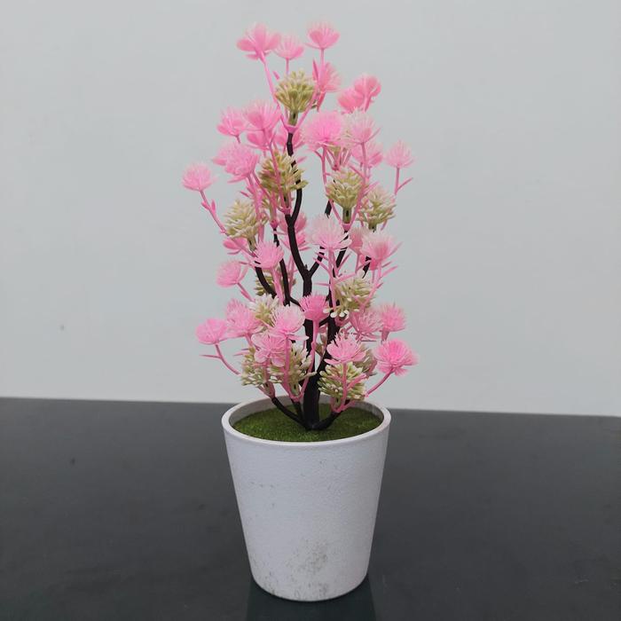 New- Bunga Plastik Hias Pajangan pot Tanaman Dekorasi pohon Bonsai Seruni