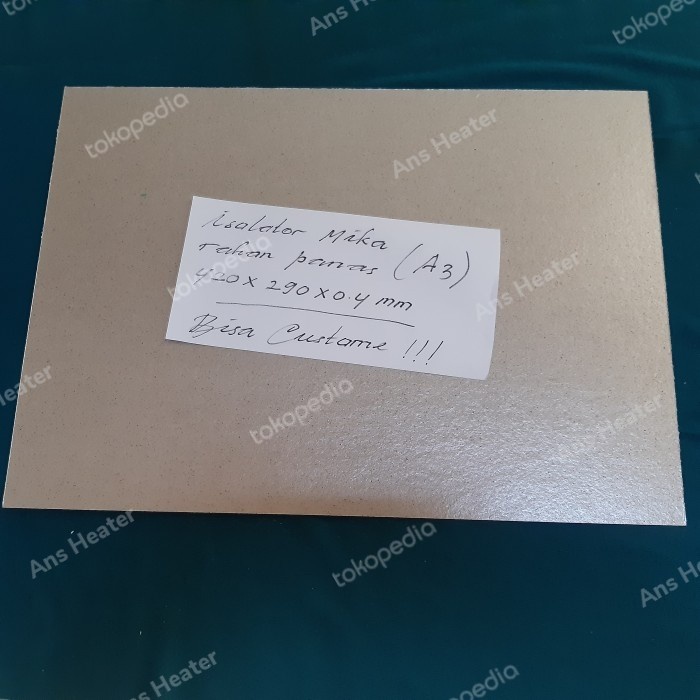 Isolator mika tahan panas 420 x 297 x 0.4 mm ukuran A3
