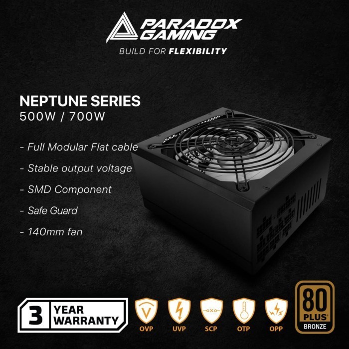 Ready Paradox Gaming PSU Neptune Series 700Watt 80+ Certified Bronze
