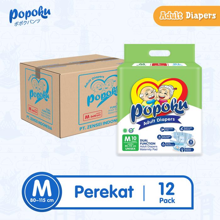 [KARTON] POPOKU Popok Dewasa Perekat