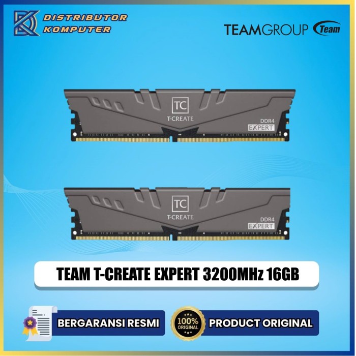 Ready TEAM T-CREATE EXPERT DDR4 3200MHz 16GB - 2X8GB TTCED416G3200HC16FDC01
