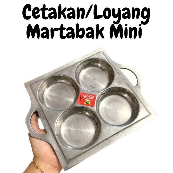 PREMIUM Loyang Wajan Cetakan Kue Martabak Manis Mini Telur Telor 4 Lubang