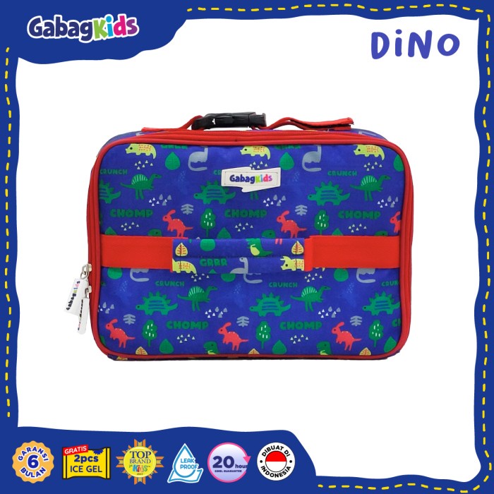 PREMIUM Tas Bekal Anak Gabag Kids Dino