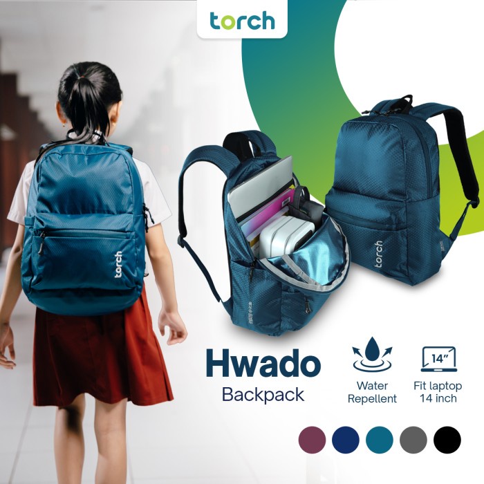 PREMIUM Tas Ransel Anak Sekolah Tas Punggung Waterproof - Torch Hwado