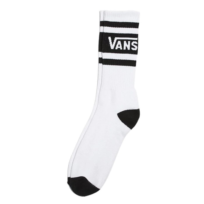 PREMIUM KAOS KAKI VANS OFF THE WALL DROP V CREW WHITE BLACK 913