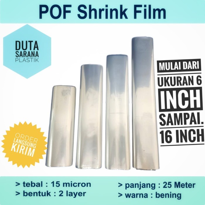 PREMIUM Plastik Segel shrink POF / Shrink Film - Kemasan Roll 25 meter
