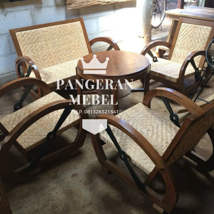 PREMIUM Kursi Tamu Rotan Kuno Vintage Jadul model Sedan