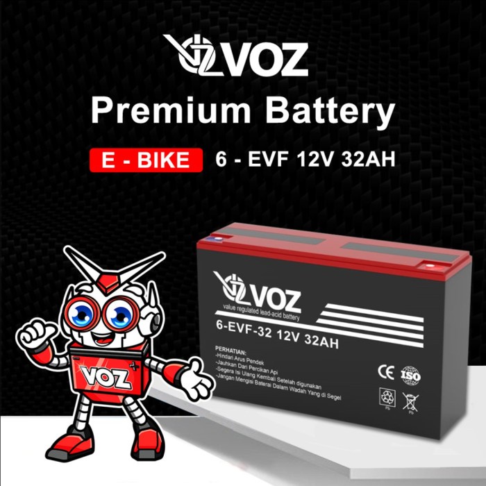 Best seller Voz Baterai Sepeda Listrik 12V 32 Ah Voz E-Bike Baterai 12V 32 Ah Terlaris
