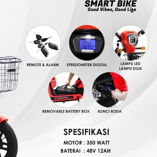 Best seller Sepeda Listrik EDISON REGALE Trex 48v 12 A Terlaris