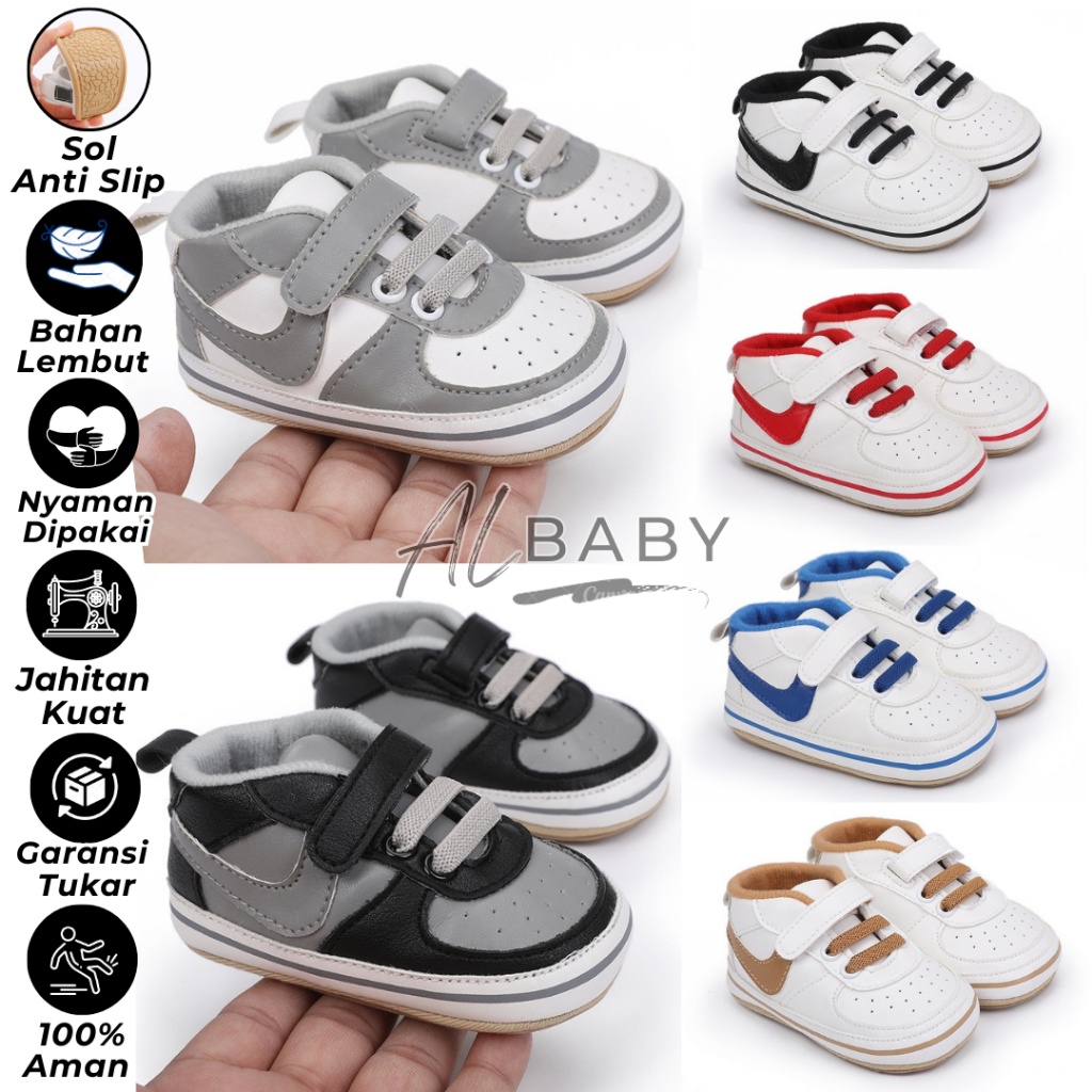PROMO / ALbaby Sepatu Bayi Laki Laki Perempuan Umur 0 6 12 Bulan Prewalker Bayi Cowok Cewek 1 Tahun