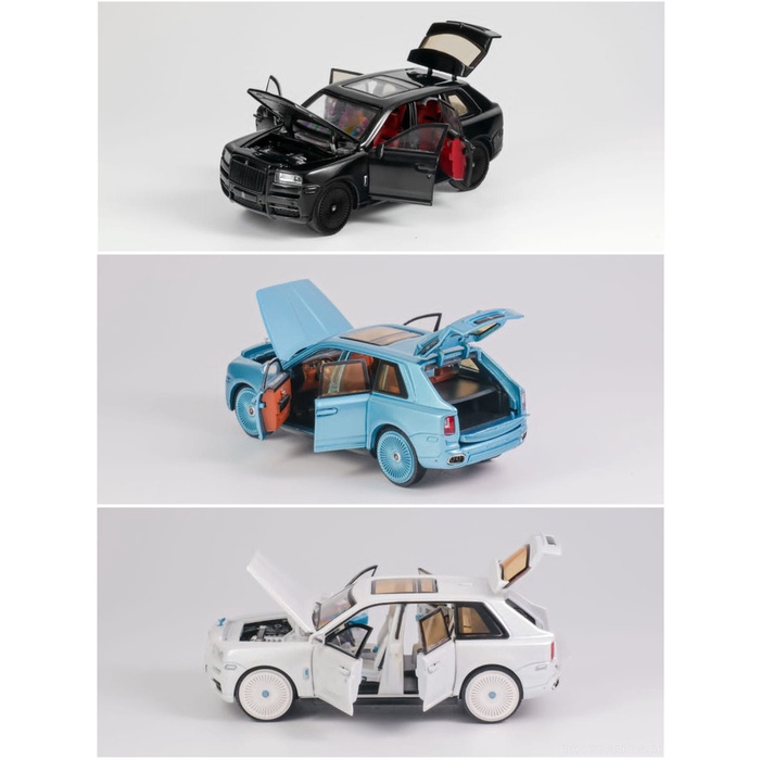 DCM 1/64 Rolls Royce Cullinan White Black Sky Blue Diecast