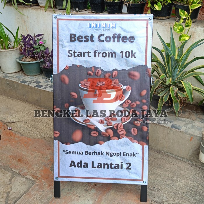 PROMO standing banner besi / stand banner / frame spanduk / papan iklan