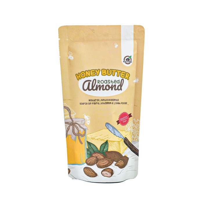 

Honey Butter Roasted Almond ( Panggang ) 250gr Camilan Food peanut