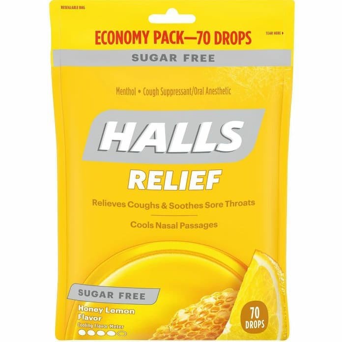 

Halls Sugar Free Permen Batuk Pilek Tenggorokan Made in Canada - 70ct