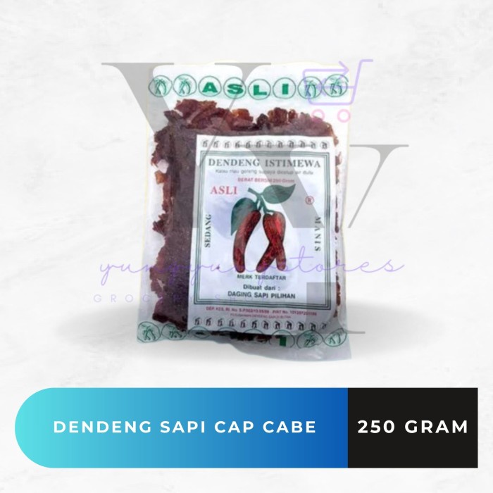

Dendeng Sapi Istimewa Cap Cabe Asli 250 gram