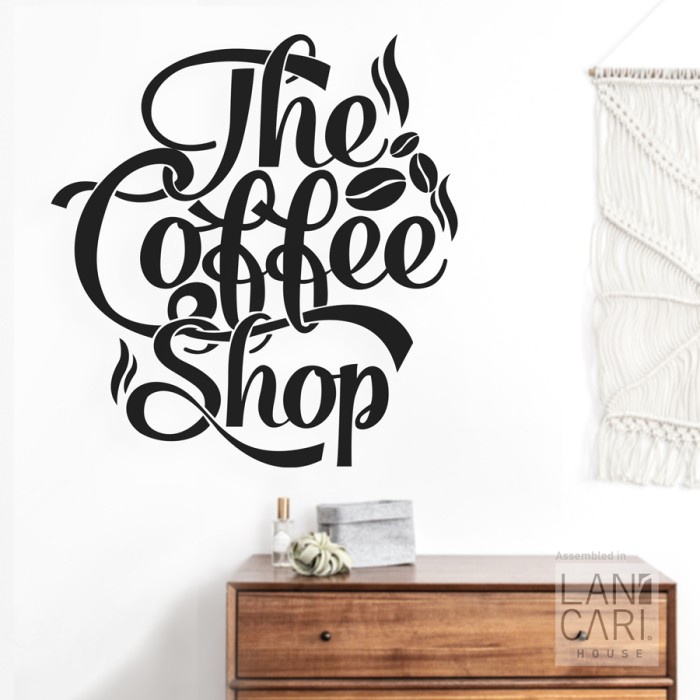 JTTOP" STICKER CUTTING COFFEE THE COFFEE SHOP DEKORASI STICKER KACA DINDING