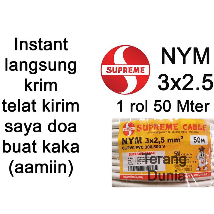 Kabel Supreme NYM 3x2.5 Kabel NYM 3x2.5 Kabel Tunggal 3x2.5 roll