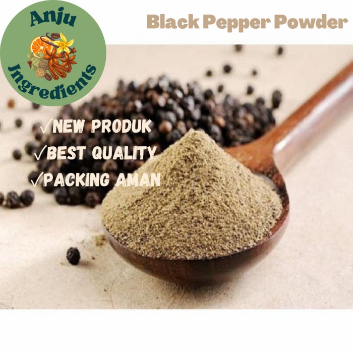 

Sale Terbatas Lada Hitam Bubuk 250Gram/ Black Pepper Powder / Merica Bubuk Aman