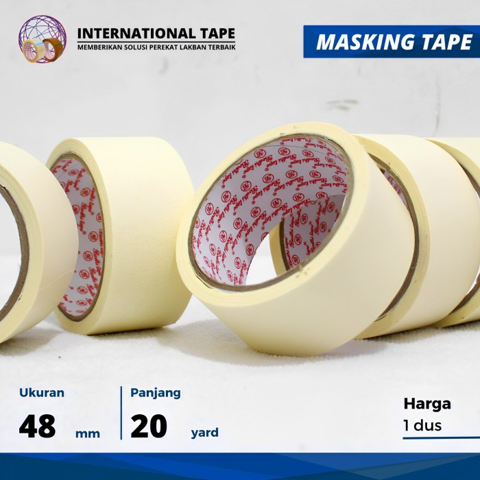 

Produk Terbaru Lakban Kertas/Masking Bodhi 48Mm X 20Yard Per Dus Isi 48Pcs Cod