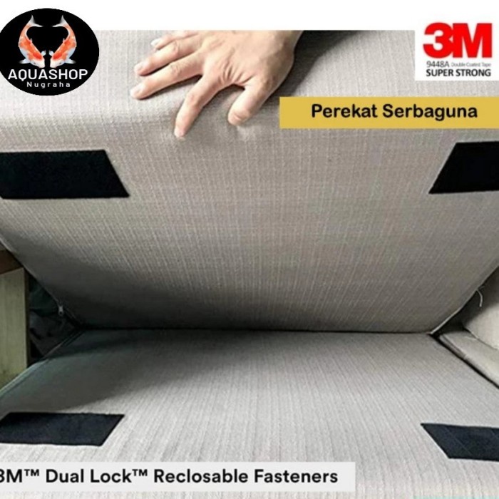 

Viral Velcro Perekat 3M Doubel Tape Hook And Loop Super Kuat Hitam 5Cm X 100Cm Cod