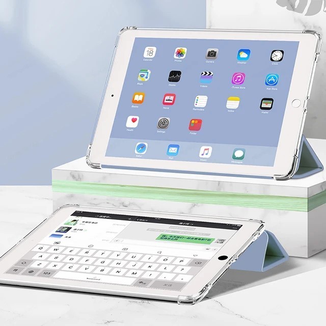 SMART CASE IPAD 6TH GENERATION 9.7" CASING TRANSPARAN WITH SLOT PEN