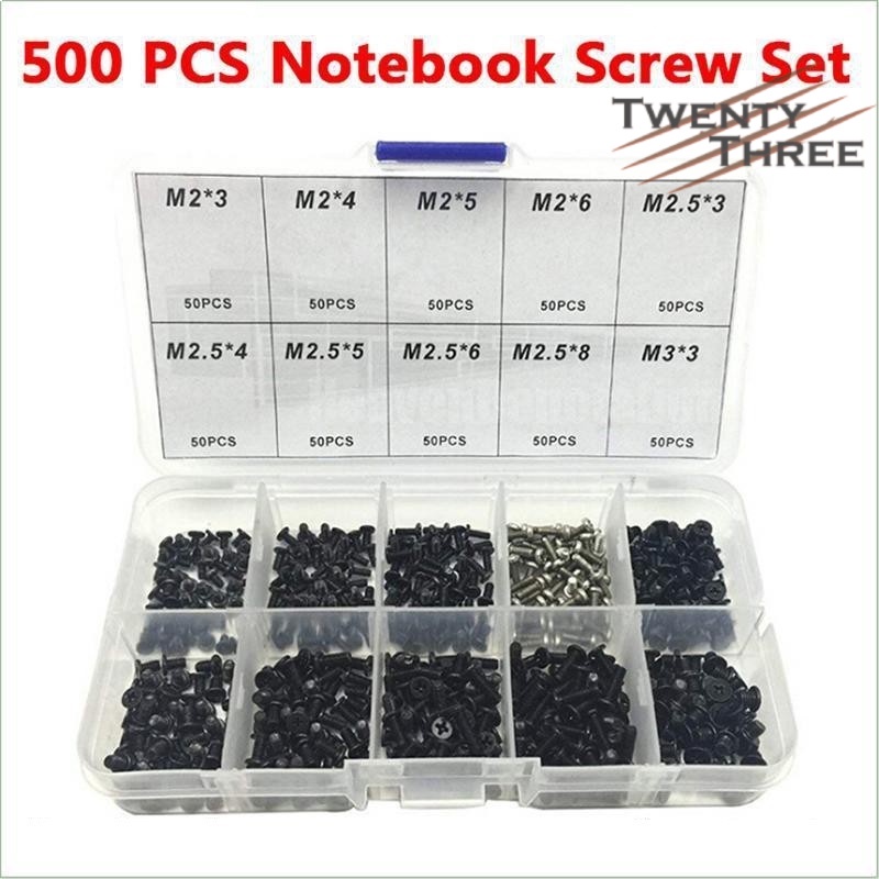 Baut Laptop Notebook 500pcs Set kit Screw Netbook Komputer Asus MSI HP -JuaraNyaProduct