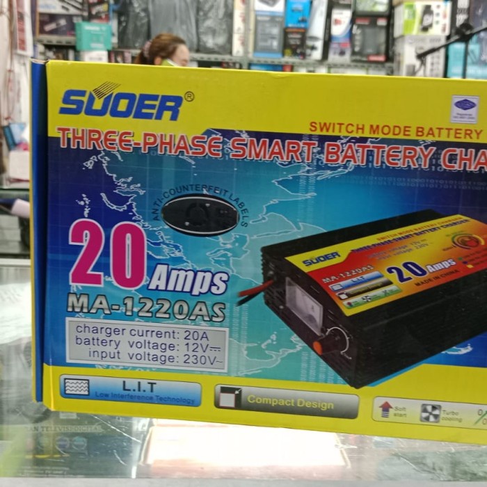 Terbaik Souer Ma-1220A Charger Accu/Aki 12V 20A