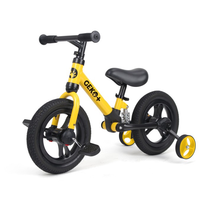 Geko Plus 4in1 Kids Balance Bike 12" Yellow- Sepeda Anak multifungsi