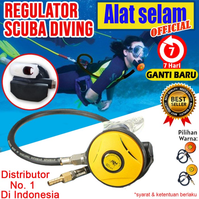 TERLARIS Regulator Diving Dakor Hookah Octopus Selam Nelayan Dacor no Delta