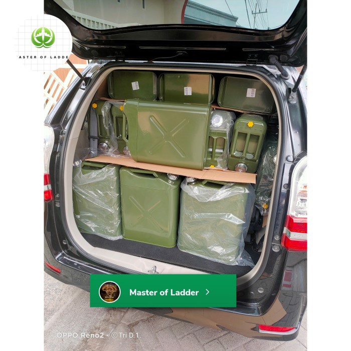 TERBARU Jerigen Bensin Besi Krisbow 20 L Hijau/ Jerry Can Bensin