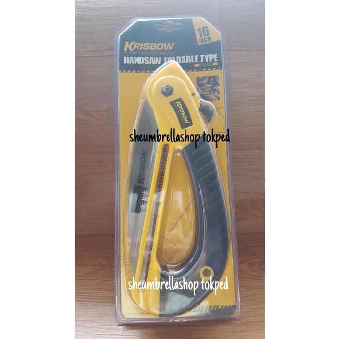 gergaji tangan lipat krisbow / handsaw foldable 16inch